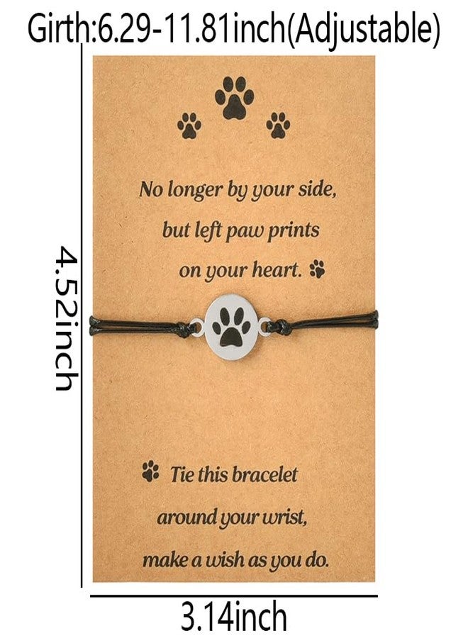 Sisadodo Cat Dog Memorial Gifts for Friends Memorial Bracelet for Loss of Dog Sympathy Gift for Daughter Son Paw Print Bracelet for Women Mens Bereavement Gifts for Loss of Dogs Cat Lover Gift for Women Men - Image 2