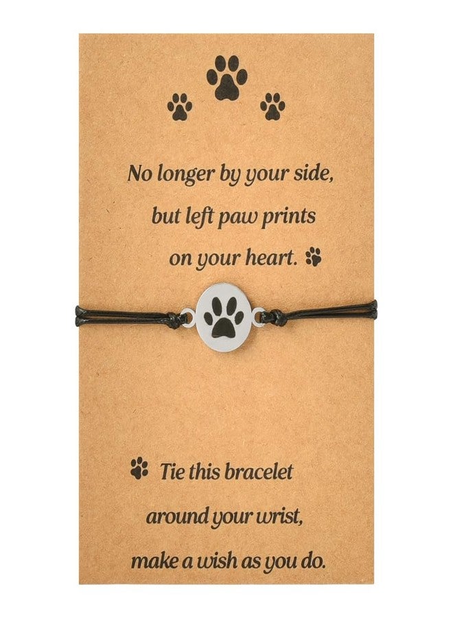 Sisadodo Cat Dog Memorial Gifts for Friends Memorial Bracelet for Loss of Dog Sympathy Gift for Daughter Son Paw Print Bracelet for Women Mens Bereavement Gifts for Loss of Dogs Cat Lover Gift for Women Men - Image 1