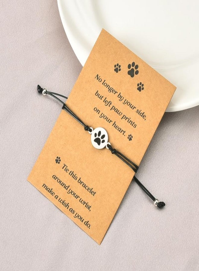 Sisadodo Cat Dog Memorial Gifts for Friends Memorial Bracelet for Loss of Dog Sympathy Gift for Daughter Son Paw Print Bracelet for Women Mens Bereavement Gifts for Loss of Dogs Cat Lover Gift for Women Men - Image 4