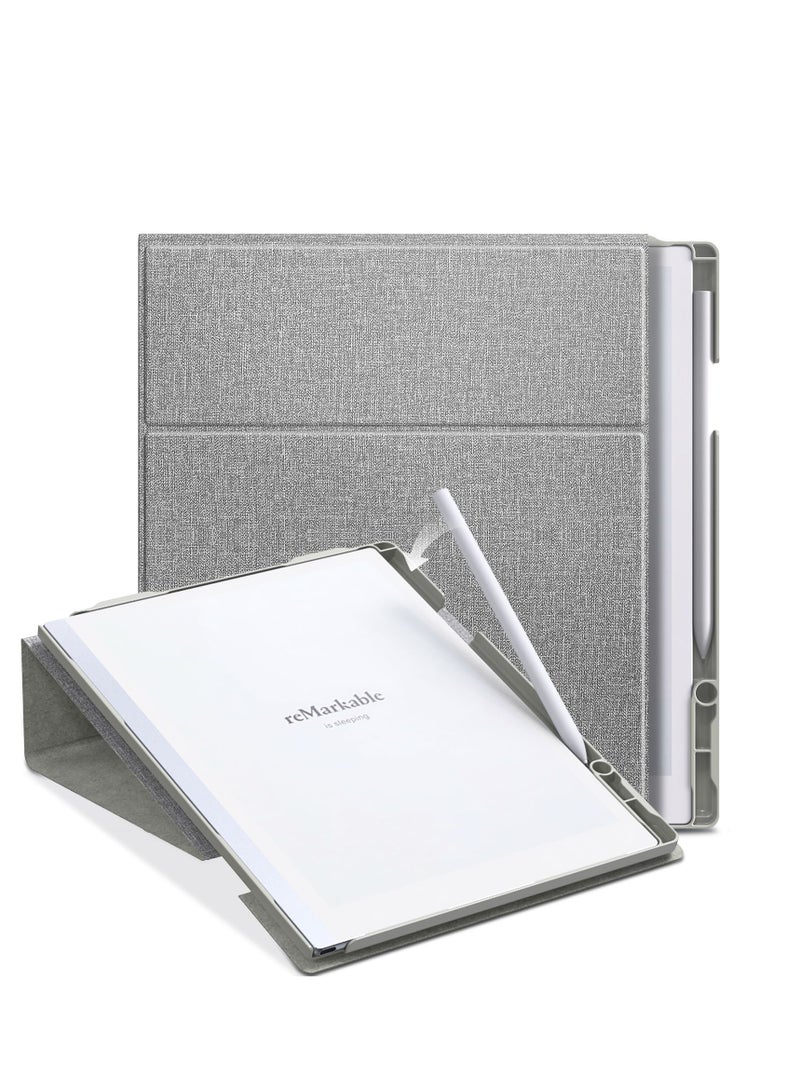 My Choice Folding Case Cover with Pen Slot for Remarkable 2 10.3"- Grey - Image 1