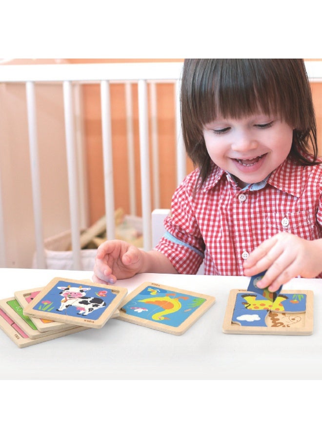 Viga Wooden Tortoise 4 Piece Puzzle – Montessori Educational Toy for Toddlers | Sensory & Fine Motor Skill Development | Age 12M+ - Image 4