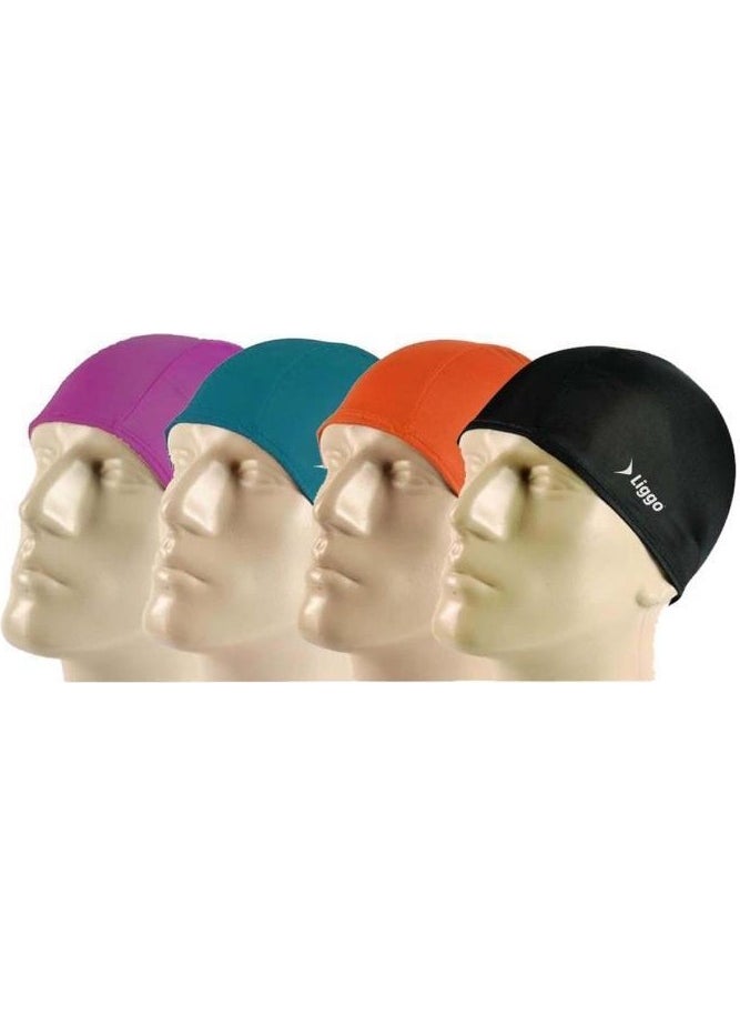 Liggo 20 Pieces Lycra Swimming Cloth Bonnet Pool Swim Cap Mixed Color  - Image 1