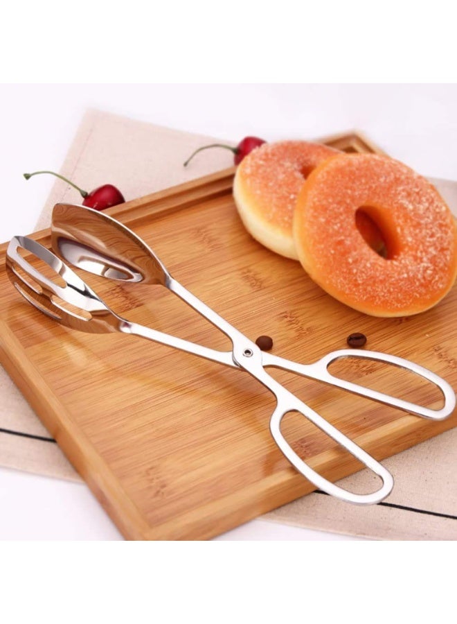 Stainless Steel Serving Tongs, 10 Inch, Scissor Design, Mirror Polished, 2 Pack - Image 3
