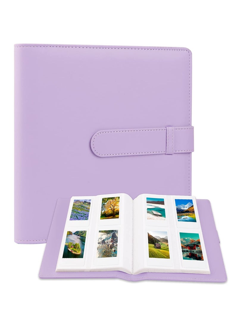 Purple Photo Album for Fujifilm Instax Mini 2x3 Zink Prints Compatible with Mini 11 12 9 90 70 40 8 Instant Film Organizer - Image 1