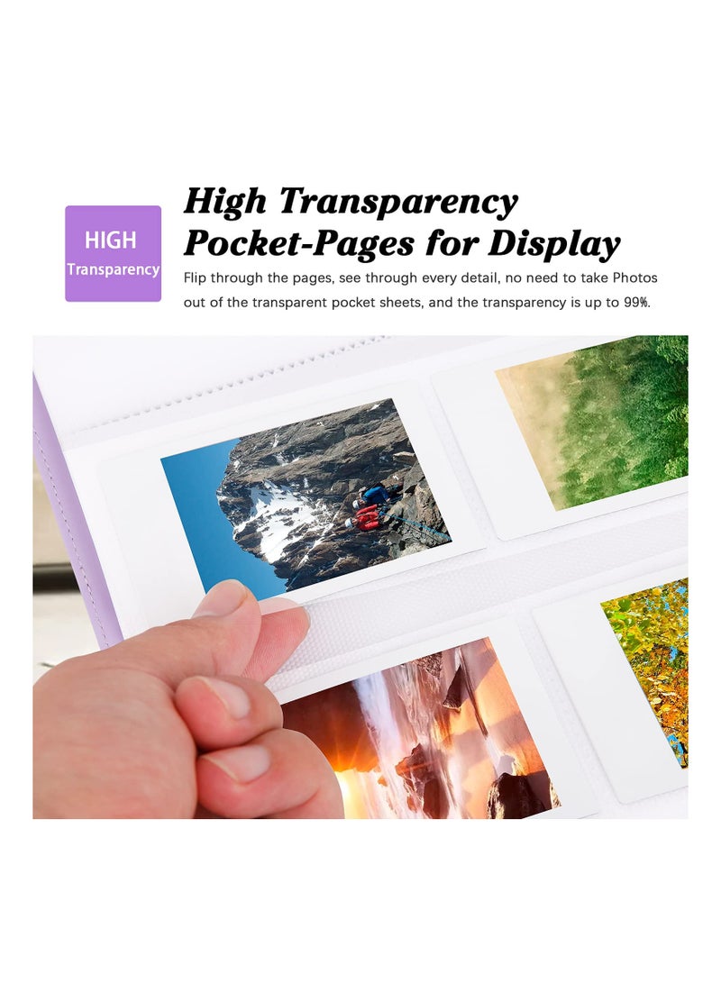 Purple Photo Album for Fujifilm Instax Mini 2x3 Zink Prints Compatible with Mini 11 12 9 90 70 40 8 Instant Film Organizer - Image 2