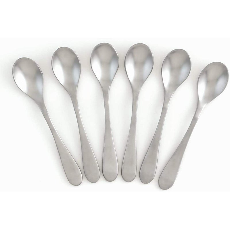 Knork Stainless Steel Demitasse Spoon (Set of 6), Matte Silver, Tiny Coffee-Appetizer Specialty Spoons, Specialty Demitasse - Image 2