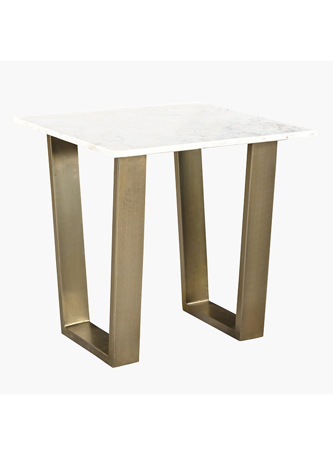 Home Box Silverado Marble Top End Table 55 x 55 x 55 cm  - Image 1