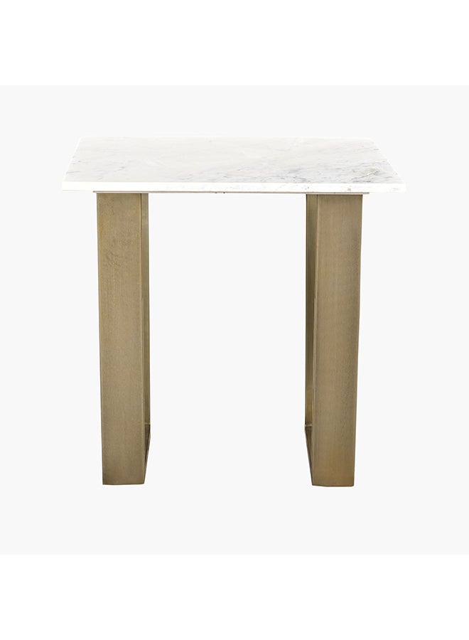 Home Box Silverado Marble Top End Table 55 x 55 x 55 cm  - Image 2