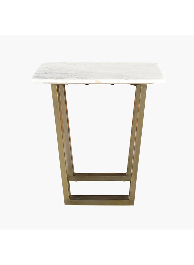Home Box Silverado Marble Top End Table 55 x 55 x 55 cm  - Image 3