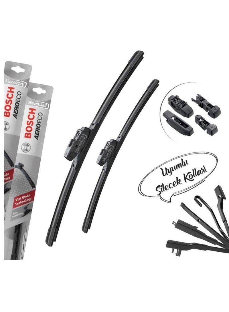 BOSCH Aeroeco Front Window Wiper Blades Driver Side And Passenger side For Kia Sportage Jul. 2010 - 2016 - Image 3