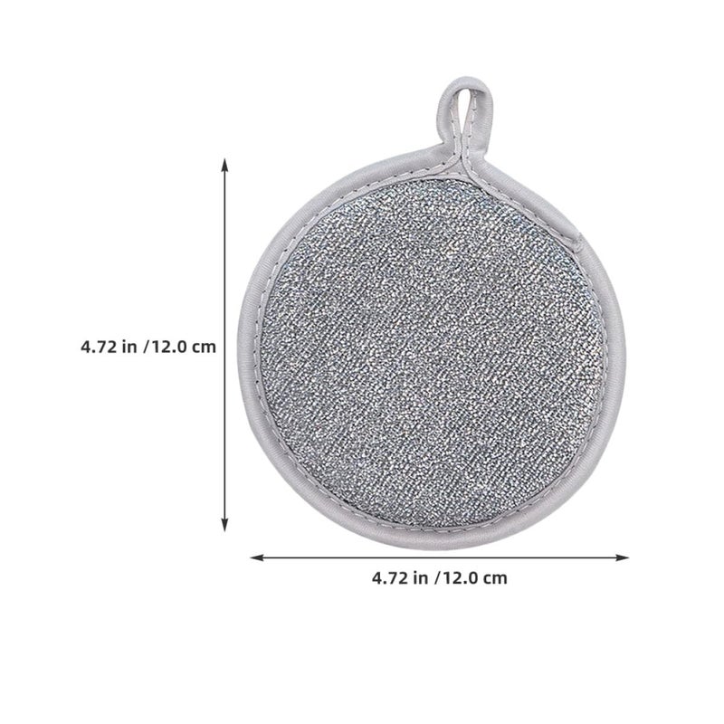 Double Sided Silver Fiber Dish Sponges 12 Pack Non Scratch Scrubbing Pads - Image 3