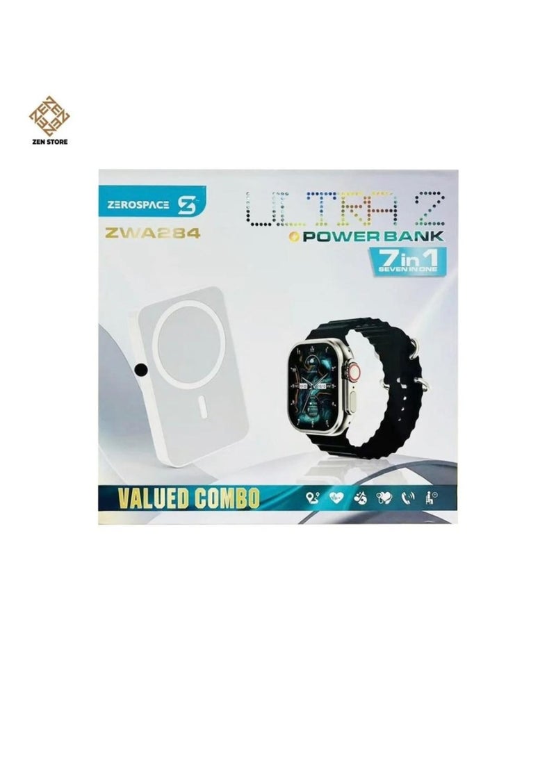 زيروسبيس ساعة ذكية زين ستور زيرو سبيس تاتش مع بنك طاقة لاسلكي و3 أحزمة - Image 3