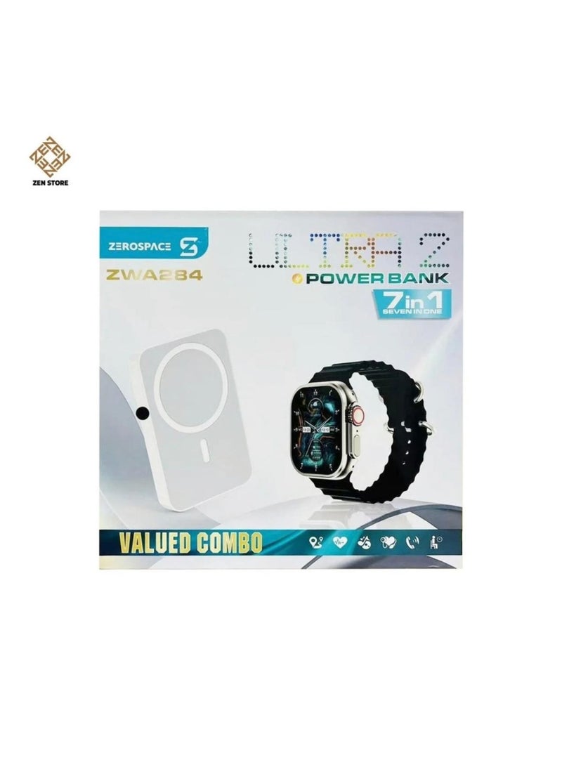 زيروسبيس ساعة ذكية زين ستور زيرو سبيس تاتش مع بنك طاقة لاسلكي و3 أحزمة - Image 1