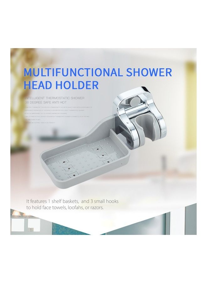 NIBEMINENT Shower Head Holder Grey/Silver 16.5x8.5x6cm - Image 5