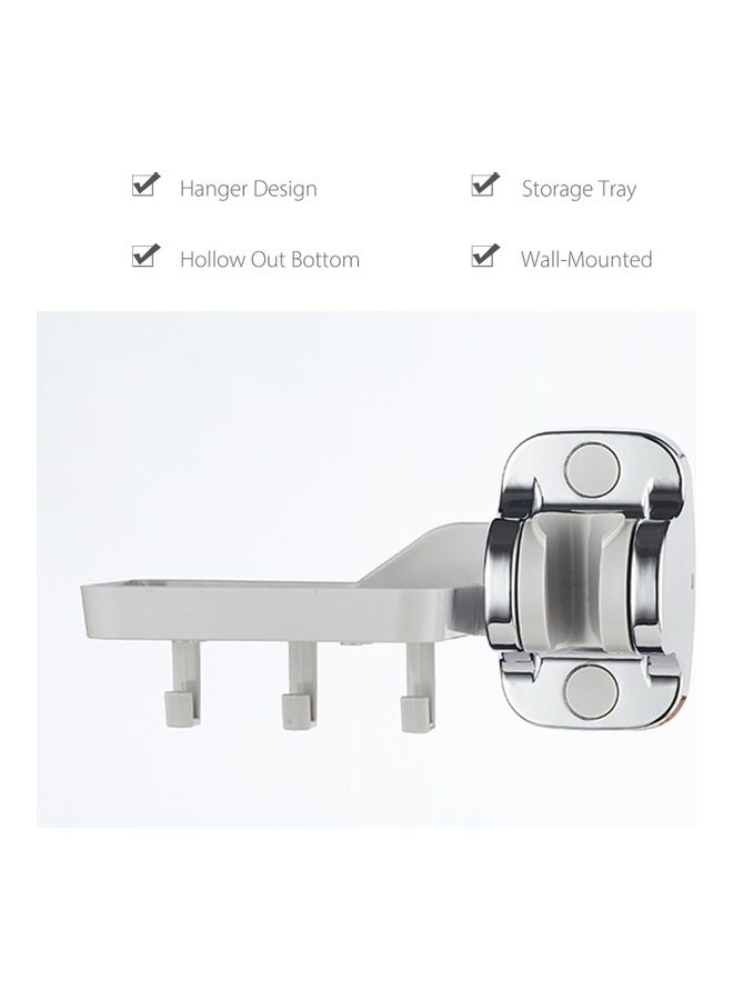 NIBEMINENT Shower Head Holder Grey/Silver 16.5x8.5x6cm - Image 4