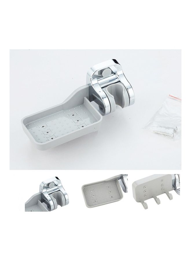 NIBEMINENT Shower Head Holder Grey/Silver 16.5x8.5x6cm - Image 2