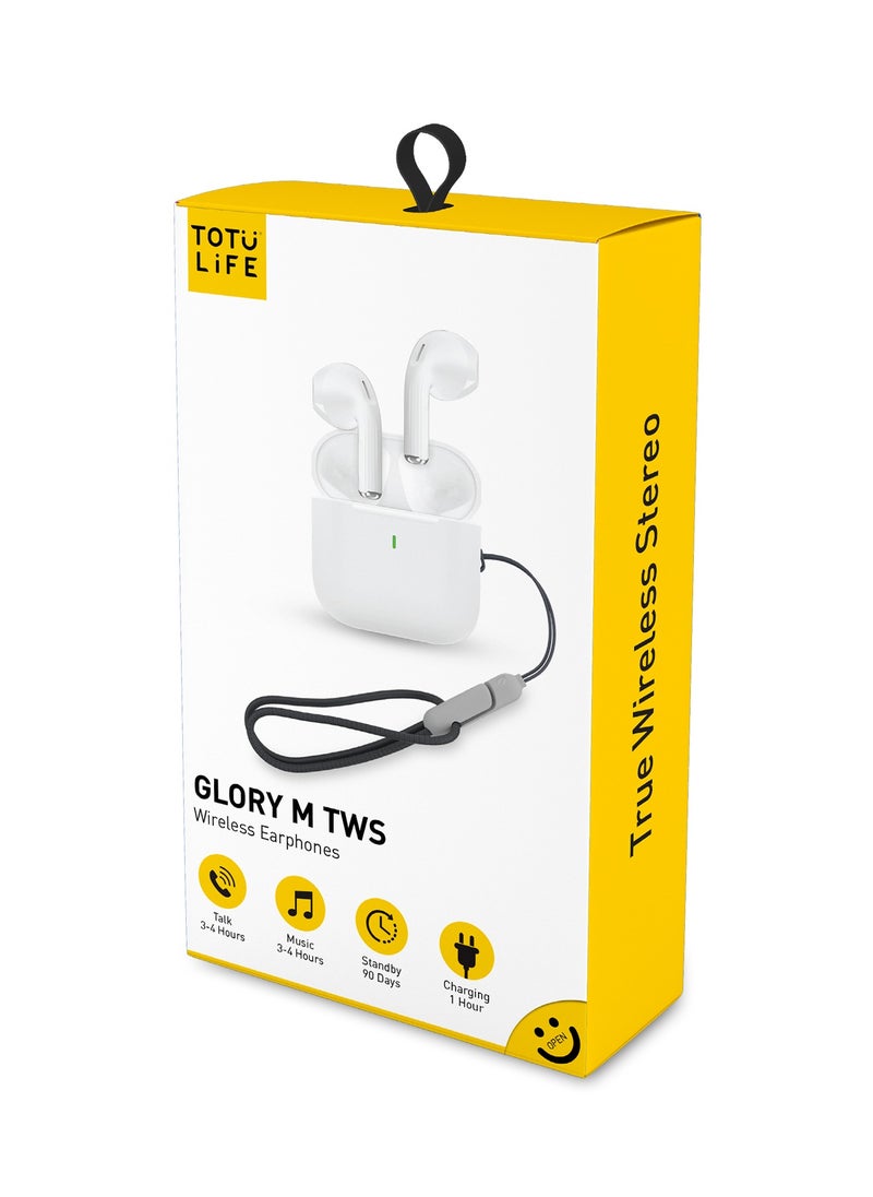 Totulife - GLORY Series TWS M Wireless Earphones - White - Image 1