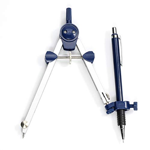 UNJOO Drawing 9Pc Geometry Set Metal Compass, Geometry Precision Tool for Student, Circle Drawing Tool and Architecture, Drafting Kits for Engineer with Shatterproof Storage Box (Blue) - Image 5