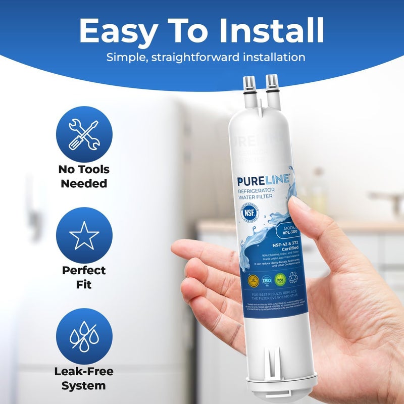 Pureline Replacement for EverydropÂ® Filter 3, EDR3RXD1, 4396710, 4396841 Water Filter, KenmoreÂ® 46-9083, 46-9030 Refrigerator Water Filter (3 Pack) - Image 3