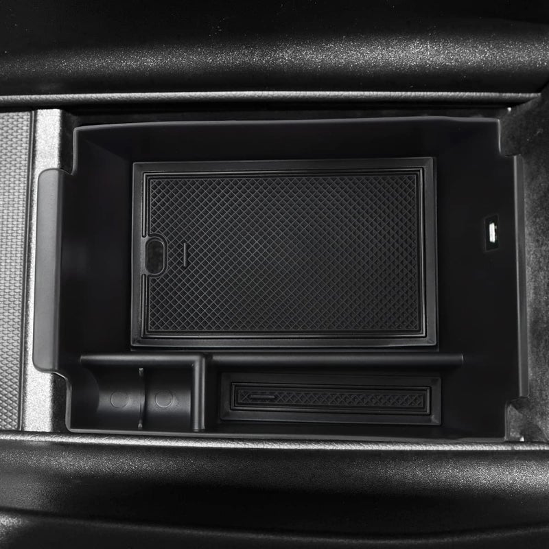 MARCHFA Center Console Organizer Compatible for 2020-2023 2024 2025 2026 Benz GLE 350 450 W167 53 AMG Accessories Armrest Tray Organizer Insert Storage Box for GLS 450 2020 2021 2022 (Black) - Image 5