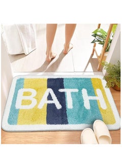 TYCOM Bathroom Rugs Bath Mat 40 By 60 CM Non Slip Fluffy Soft Plush Microfiber Shower Carpet Rug Machine Washable Quick Dry Ultra Bath Mats for Tub Bathroom and Shower Bath Yellow. 