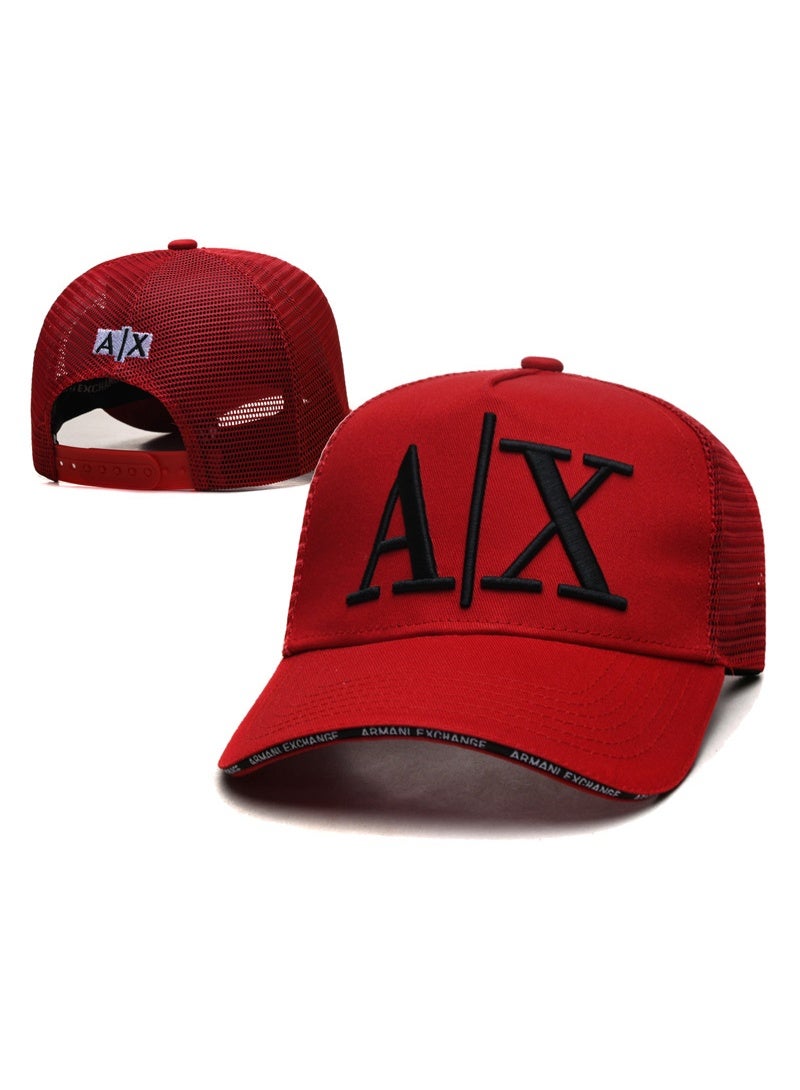 A|X Red Baseball Cap - Mesh Breathable Style Fashion Sunshade Mesh Cap