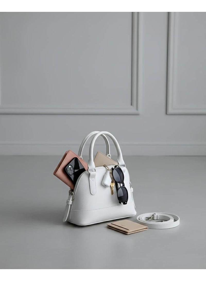 Mini Natural Leather Crossbody Bag – Compact & Chic - Image 2