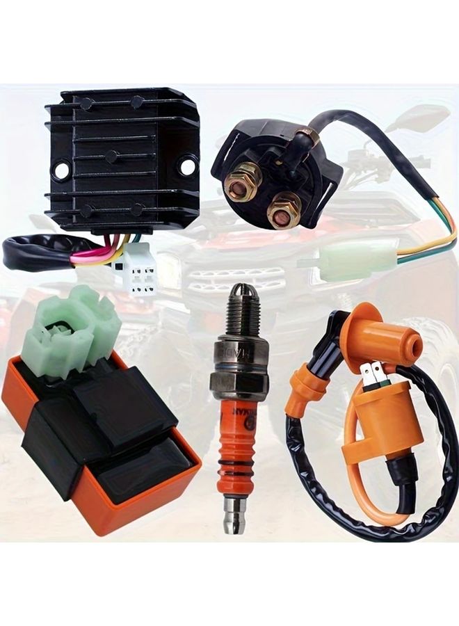 مجموعة ملف اشعال CDI عالية الأداء لسباقات السيارات مع شمعات اشعال 3 قطع لمحركات GY6 سعة 50CC و125CC و150CC - Image 1
