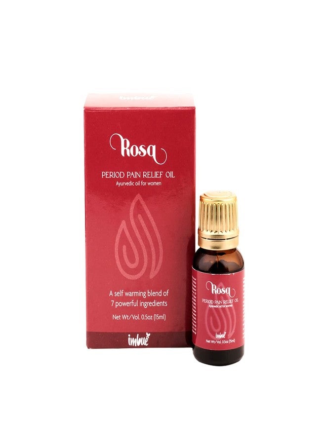 IMBUE Rosa Period Pain Relief Oil | Ayurvedic Oil with Self Warming Effect for Pain Relief - 15ml - Image 1