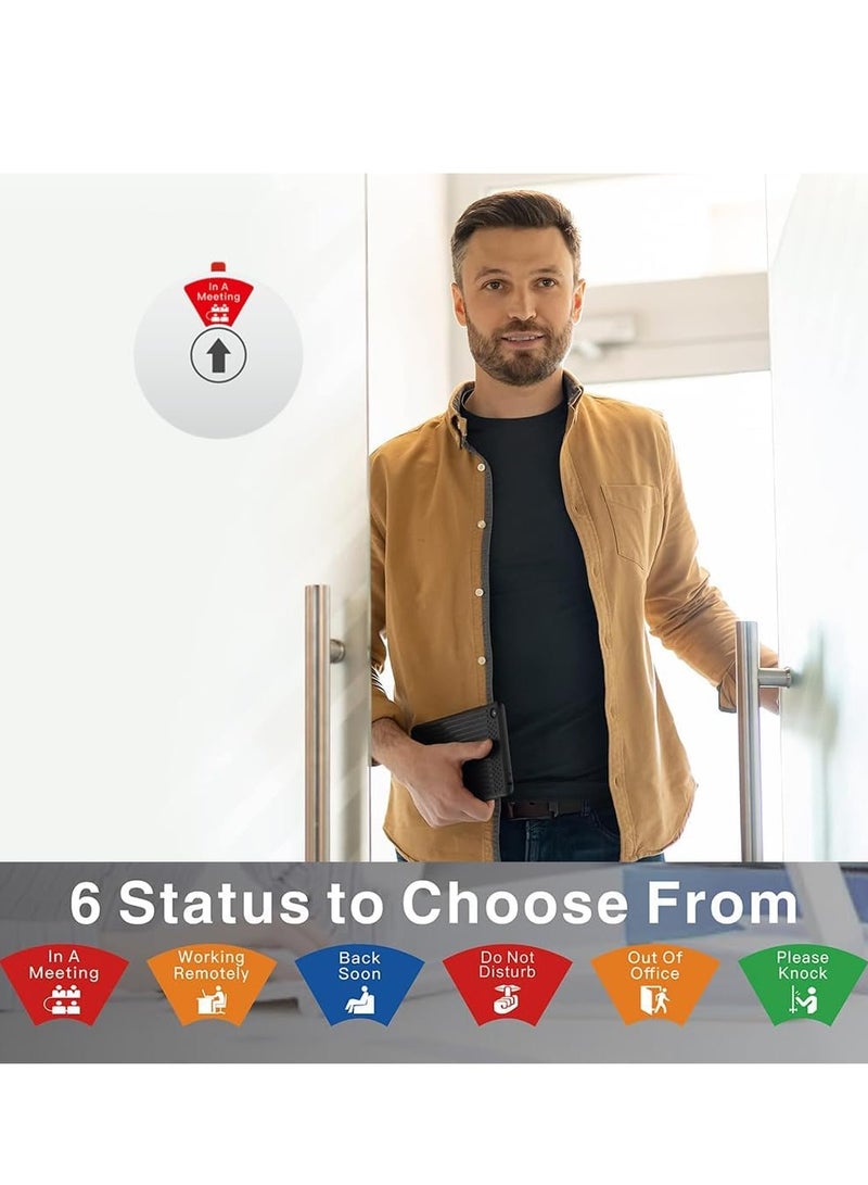 علامة خصوصية للمكتب، لافتة مغناطيسية للباب، يرجى عدم الإزعاج/من فضلك إطرق/خارج المكتب/في اجتماع/سأعود قريبًا/أعمل عن بُعد لغرف الاجتماعات وأي غرفة تحتاج إلى خصوصية - باللون الأسود. - Image 5