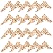 Vicenpal Vicenpal 20 Pcs Wood Applique Corner Onlay Decorative Wood Applique DIY Wooden Carved Corner Unpainted Wooden Carved - Image 2