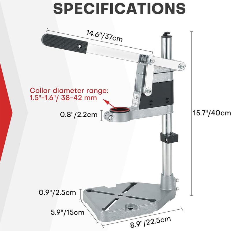 GALAXE Upgraded Drill Press Stand Tool Work station Mountable Stand for Power Drill Workbench Repair Drilling Table Tool - Image 3