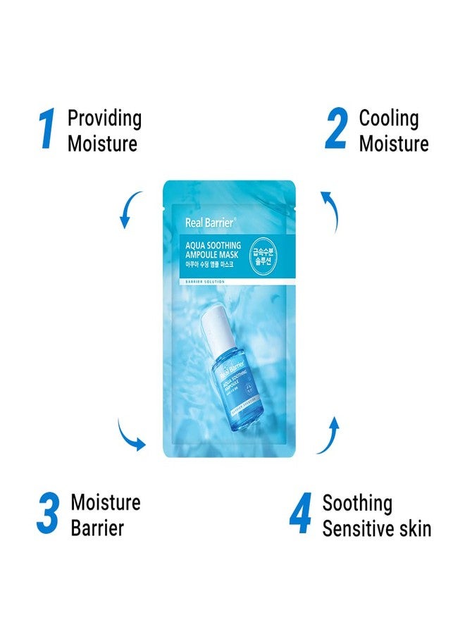 Real Barrier Aqua Soothing Ampoule Face Mask, 10ea, Low pH Korean Sheet Mask with Hyaluronic Acid, Cooling, Soothing, Clarifying, Hydrating - Image 3