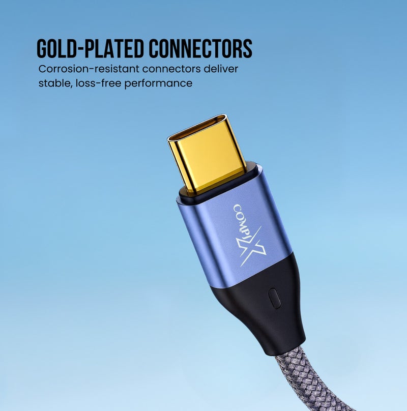 COMPIX USB C Cable 1M, Type C 100W Fast Charging Cable, 10Gbps Data Transfer & 4K@60Hz HD Video, Nylon Braided Type C Cable for MacBook, iPad, PS5 Pro, iPhone 17/16/15, Samsung S25 Ultra/S26/S24 etc - Image 2