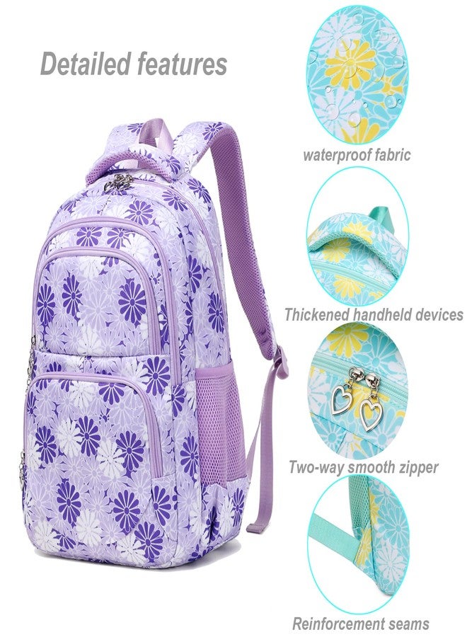 ZHIERNA School Backpack Girls Teenager School Backpack Women's School Bag Kids School Bag with Lunch Bag Pen Bag Set for Teenager Girls Primary School - Image 5