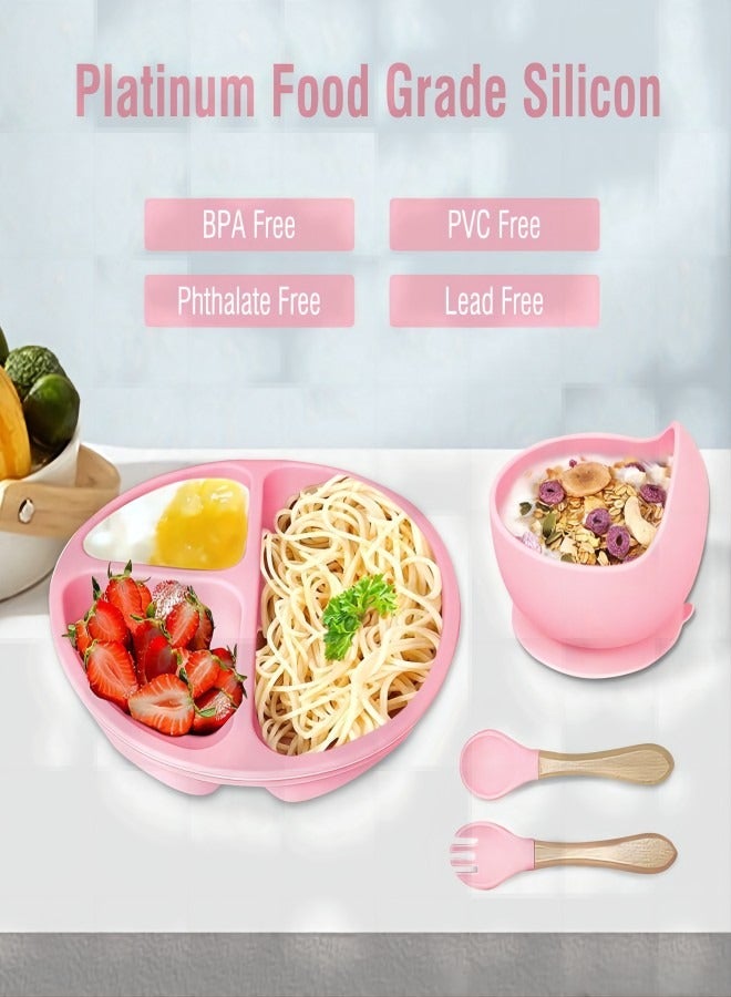 Gerenic 9 Pcs Baby Feeding Set Food-grade Silicone Baby Tableware Set - Image 2