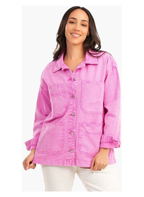 Denim Shirt With 4 Patched Pockets