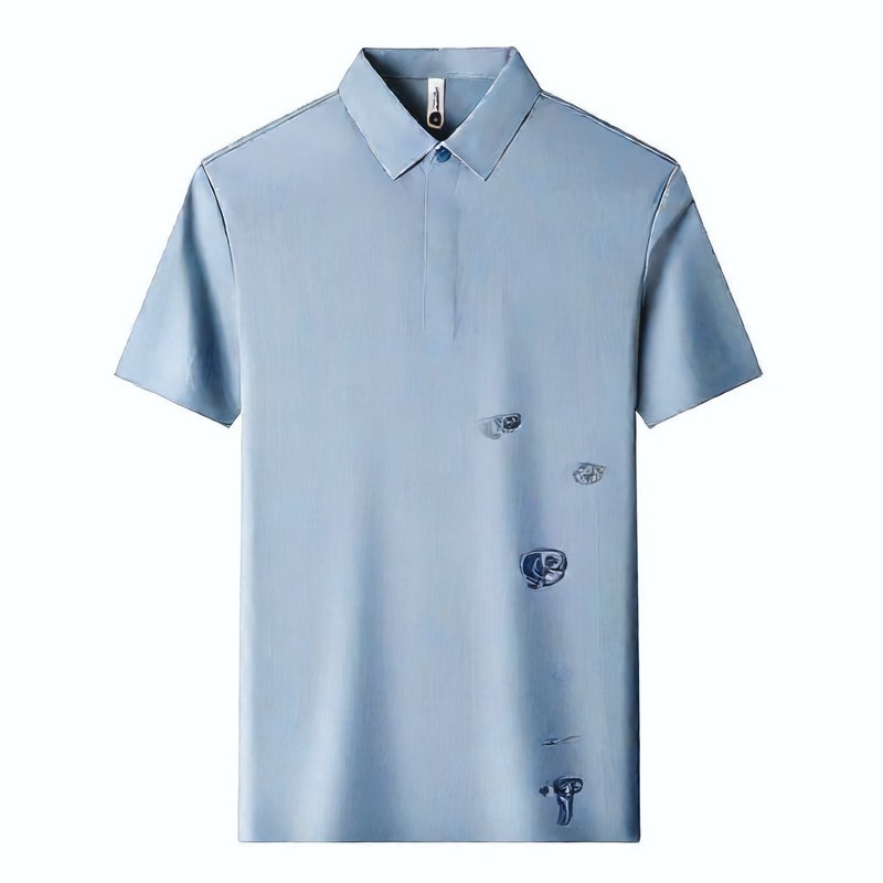 Men's Summer Business Casual Quick-Dry Wrinkle-Resistant Short Sleeve Polo Shirt - Image 5