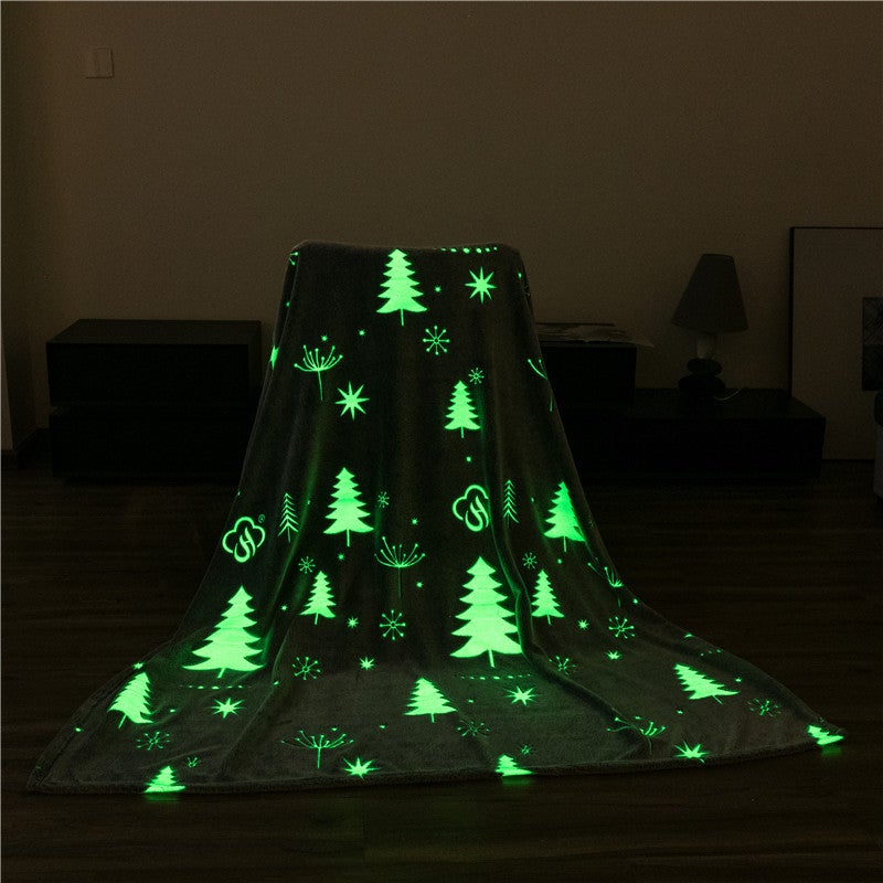 Flannel Luminous Blanket Office Nap Sofa Air Conditioning Blanket Coral Velvet Children'S Blanket - Image 1