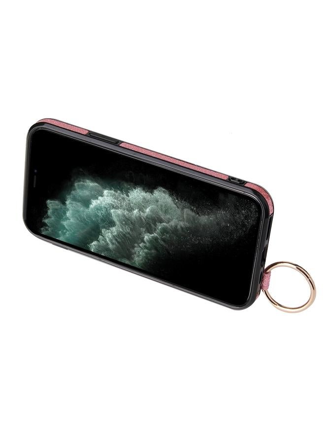 اس-توب جراب لهاتف iPhone 11 Pro Max مصنوع من مادة البولي يوريثان الحراري والبولي يوريثان اللامع، جراب واقٍ مقاوم للصدمات مع حامل وفتحات للبطاقات وحزام معصم - Image 4