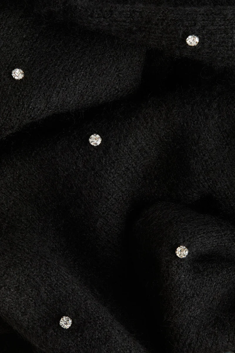 H&M Knitted rhinestone-detail trousers