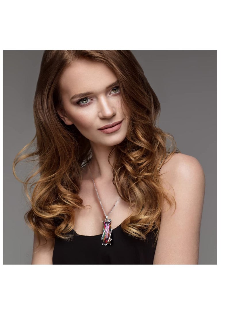 Barakah Vintage Crystal Pendant Necklaces for Women Girls Chakra Healing Carnelian Necklace Bohemian Retro Sunflower Necklace Sun and Moon Pendants 14PC - Image 3