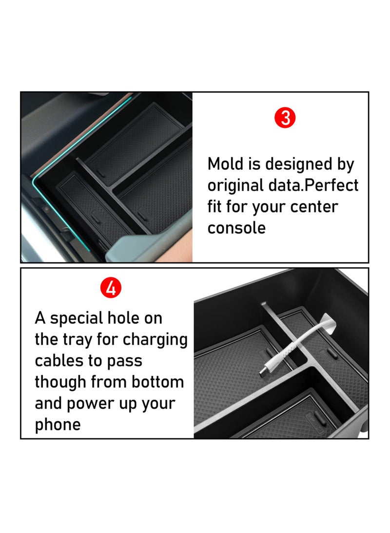 SOLARAE Center Console Organizer, Compatible with BMW X5 G05/ X6 G06/ X7 G07, Console Organizer, Center Console Tray Console Storage, Compatible with BMW X5 G05/ X7 G07 2019-2024, X6 G06 2020-2024 - Image 4