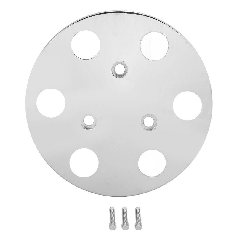 AC Compressor Clutch Pulley Cover: Silver Chrome Plated Aluminum Alloy - High Strength Rust Resistant Precise Fit Cover for Sanden 508 AC Compressors Vehicle AC System Protection - Image 1
