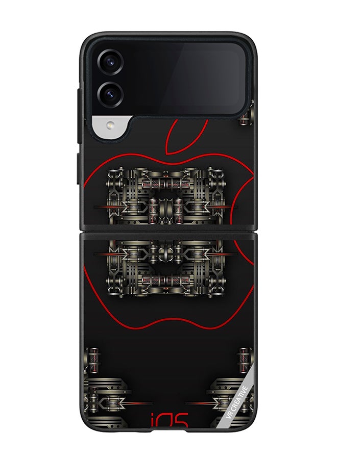 VR CREATIVE Protective Case Cover For Samsung Galaxy Z Flip4 Design Apple Ios Design Multicolour - Image 1