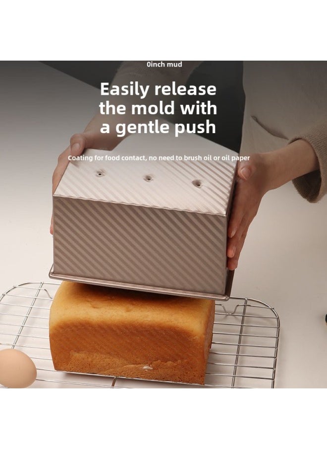 Generic - Toast Bread Mold Toast Box Mold 450g Non-stick Oven Household Baking Baking Toast Utensils With Lid-Specifications:None-Color:[upgraded Non-stick] 150g Silver Toast Mold - Image 1