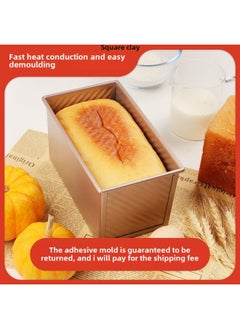 Toast Bread Mold Toast Box Mold 450g Non-stick Oven Household Baking Baking Toast Utensils With Lid-Specifications:None-Color:[upgraded Non-stick] 150g Silver Toast Mold
