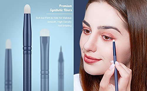 Makeup Eye Brush Set Eyeshadow Eyeliner Blending Crease Kit 11 Essential Makeup Brushes Pencil Shader Tapered Definer Professional Eyebrow Lip Make Up Tools 11pcs Set TOURMALINE BLUE