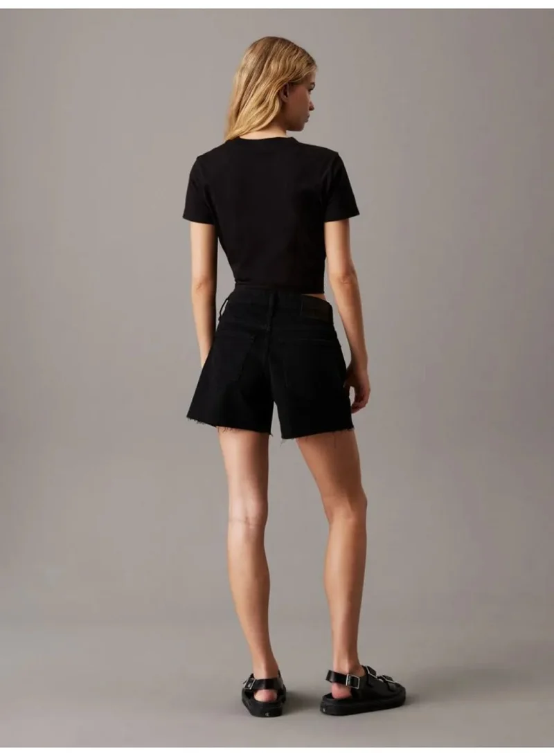 Calvin Klein Jeans denim black Denim Mom Shorts for Women | Best Price UAE