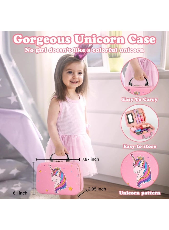 Princess Kids Makeup Kit for Girls, Unicorn Makeup Set, Real Washable Make up Kit for Little Girl Princess Toddler Makeup for Kid Birthday Gifts Unicorn Toys for Girls - Image 5